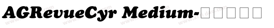 AGRevueCyr Medium字体转换